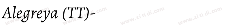 Alegreya (TT)字体转换